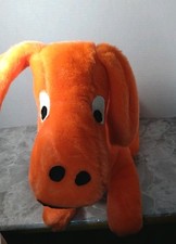 Vintage Stuffed Dog, Orange, 15"