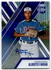 2017 Panini Elite Extra Edition #170 Alberto Fabian Autographs Blue #/50 Auto