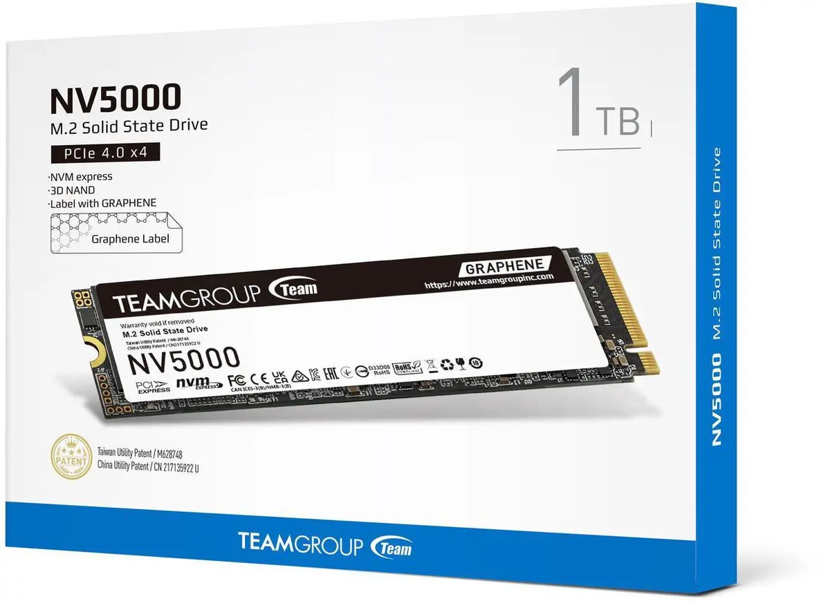 Team Group NV5000 1TB PCIe 4.0x4 NVMe M.2 2280 Internal Solid