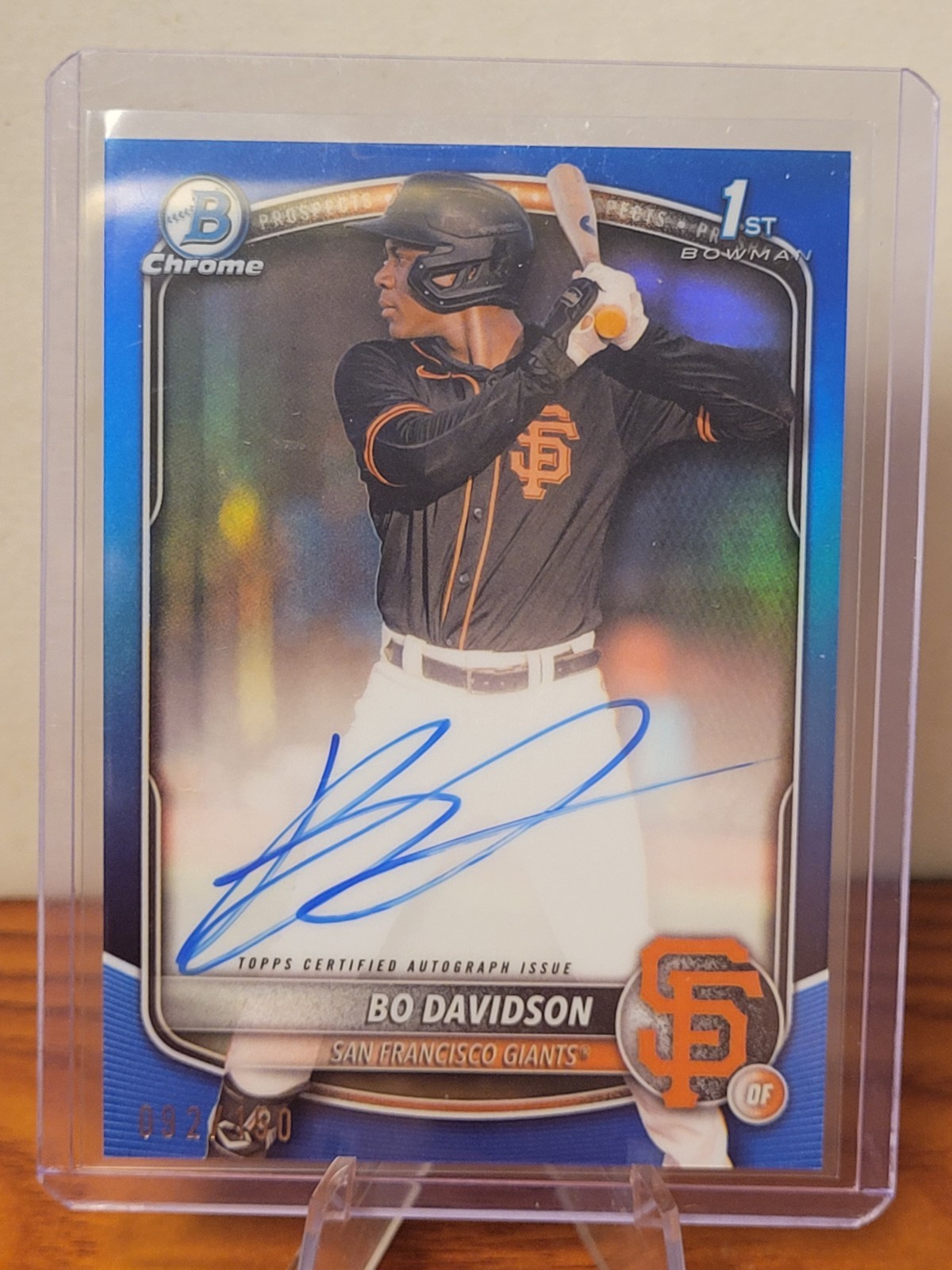 2025 Bowman Chrome 1st Bo Davidson Blue Refractor Auto /150 #CPA-BD