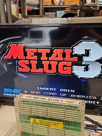 Metal Slug 3 SNK Neo Geo MVS Arcade Cartridge Tested (SMALL CRACK IN SHELL)