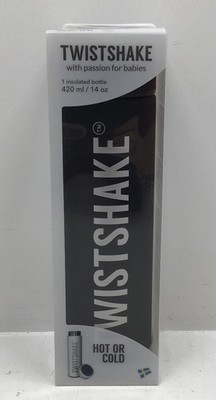 TwistShake Hot/Cold Black Thermos 520ml/14oz Bottle New In Box
