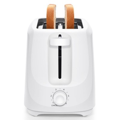2 Slice Toaster Arctic White 6 Shade Settings Removable Crumb Tray Kitchen