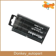 20Pcs Set 0.3mm-1.6mm Mini High Speed Steel Twist Drill Bit Tool Craft With Case