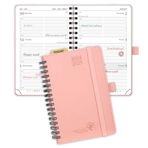 Planner 2024-2025 Pocket Size (4'' x Pocket-4'' x 6.25''(Jul.24-Jun.25) Pink