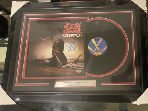 OZZY OSBOURNE SIGNED W/EXACT PROOF FRAMED AUTOGRAPHED Blizzard Of Ozz VINYL Name