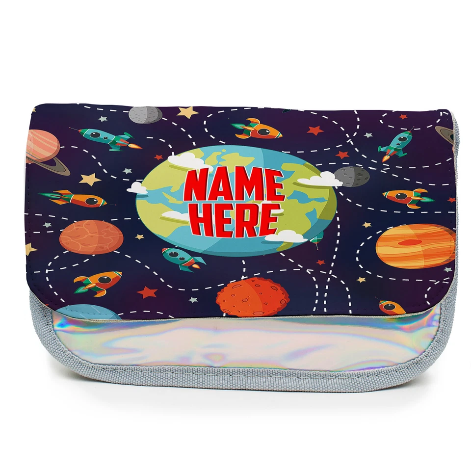 Personalised Pencil Case Solar System Space Kids Stationary School Bag Birthday