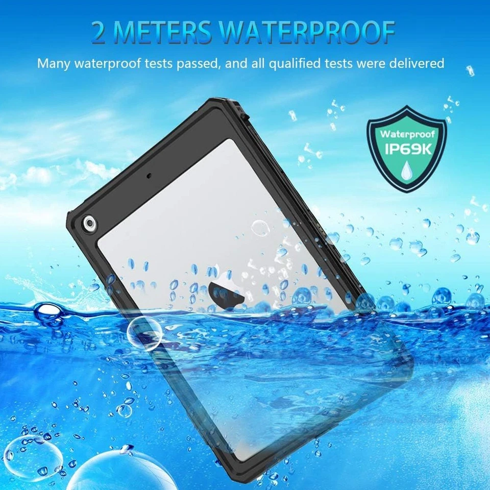 For iPad 9th 8th 7th Gen 10.2" Case Waterproof Shockproof Heavy Duty Cover Stand - Image 2 of 4