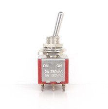 Miniature Toggle Switch Three Pole Double Throw (On-On)