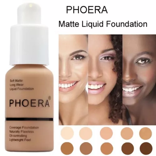 PHOERA® Soft Matte Full Coverage Liquid Foundation Concealer Longlasting Makeup - Bild 5 von 26