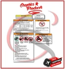 Yamaha Banshee 350 Twin Warning Symbols Decals Stickers Design For OEM Fenders