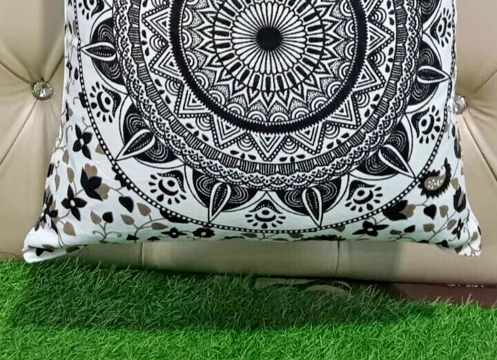 Hecho a mano Mandala Mujeres Bolso de hombro Bolso de mano Jhola Algodón Bolso Cartera Bolsas de algodón Foto 4 de 4