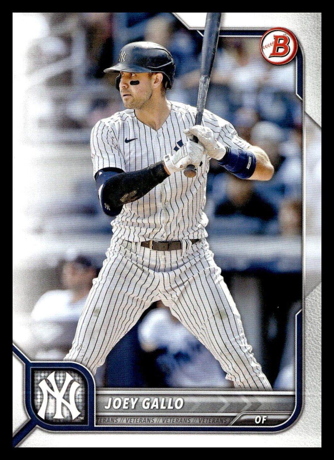  2022 BOWMAN #8 JOEY GALLO NEW YORK YANKEES BASEBALL OFFICIAL  TRADING CARD OF MLB : Collectibles & Fine Art