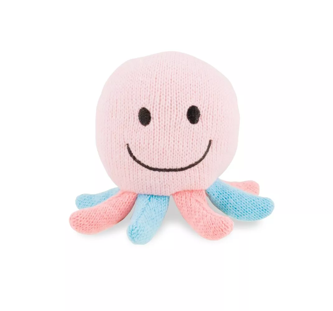 Sea Creatures Octopus Rattle Soft Fabric Baby Toy Washable