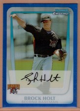 Brock Holt 2011 Bowman Chrome Prospect BCP201 Blue Refractor #046/150 