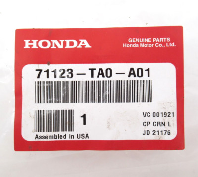 あなた　【３点】 Genuine OEM Honda 71123-TA0-A01 Front Bumper Sight Shield