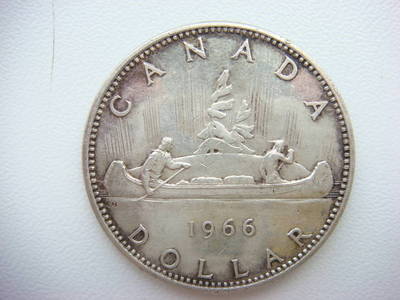 Silver coin 1 dollar 1966 Canada | eBay