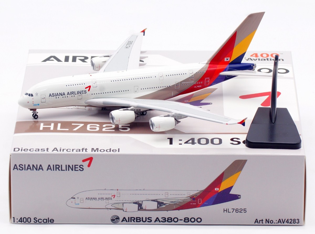 Aviation 1:400 Asiana Airlines AIRBUS A380 Diecast Aircraft
