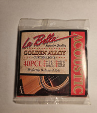 La Bella ACOUSTIC Golden Alloy Custom Light 40PCL Guitar Strings