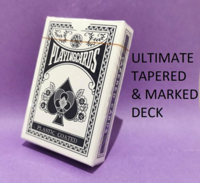 4 x ULTIMATIVE markierte Deck konisch AKA Stripper Deck Tutorial Karte Tricks NEU UK