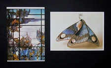 CRAFT  PAIR VINTAGE 1990 ART NOUVEAU  ART CARDS  READY FOR FRAMING-OTHER HOBBIES