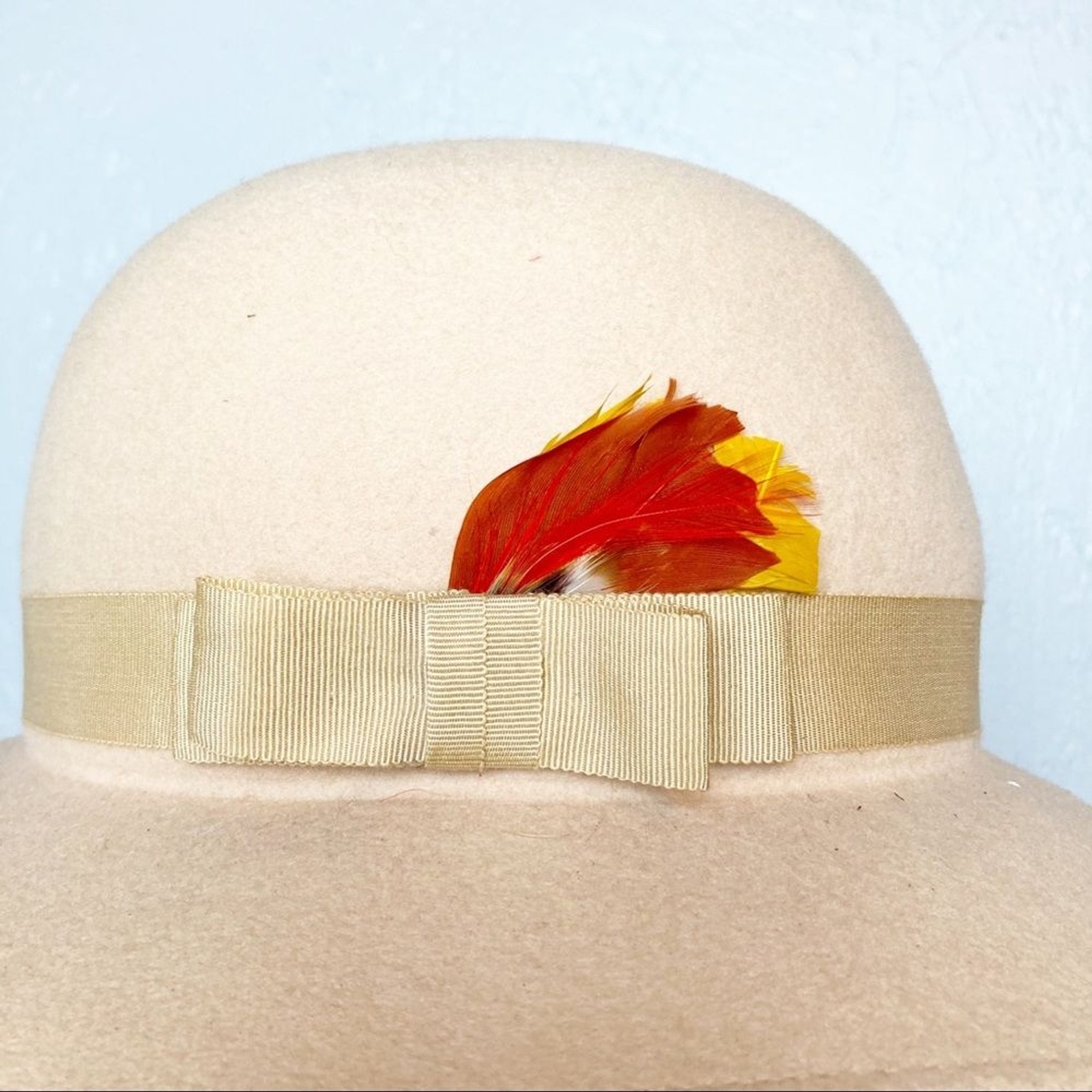 Mr. Charles Vintage Hat  Brown Tan 100% Wool Doeskin Felt Feather Mr Charles Hats - Etsy main image 3