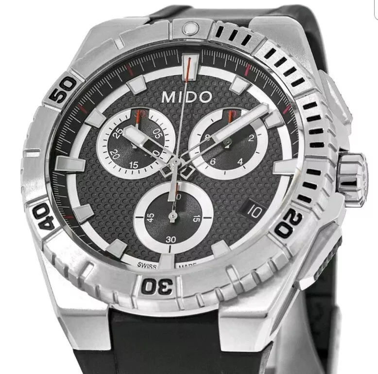New Mido Ocean Star Captain Chronograph Black Men s Watch M023