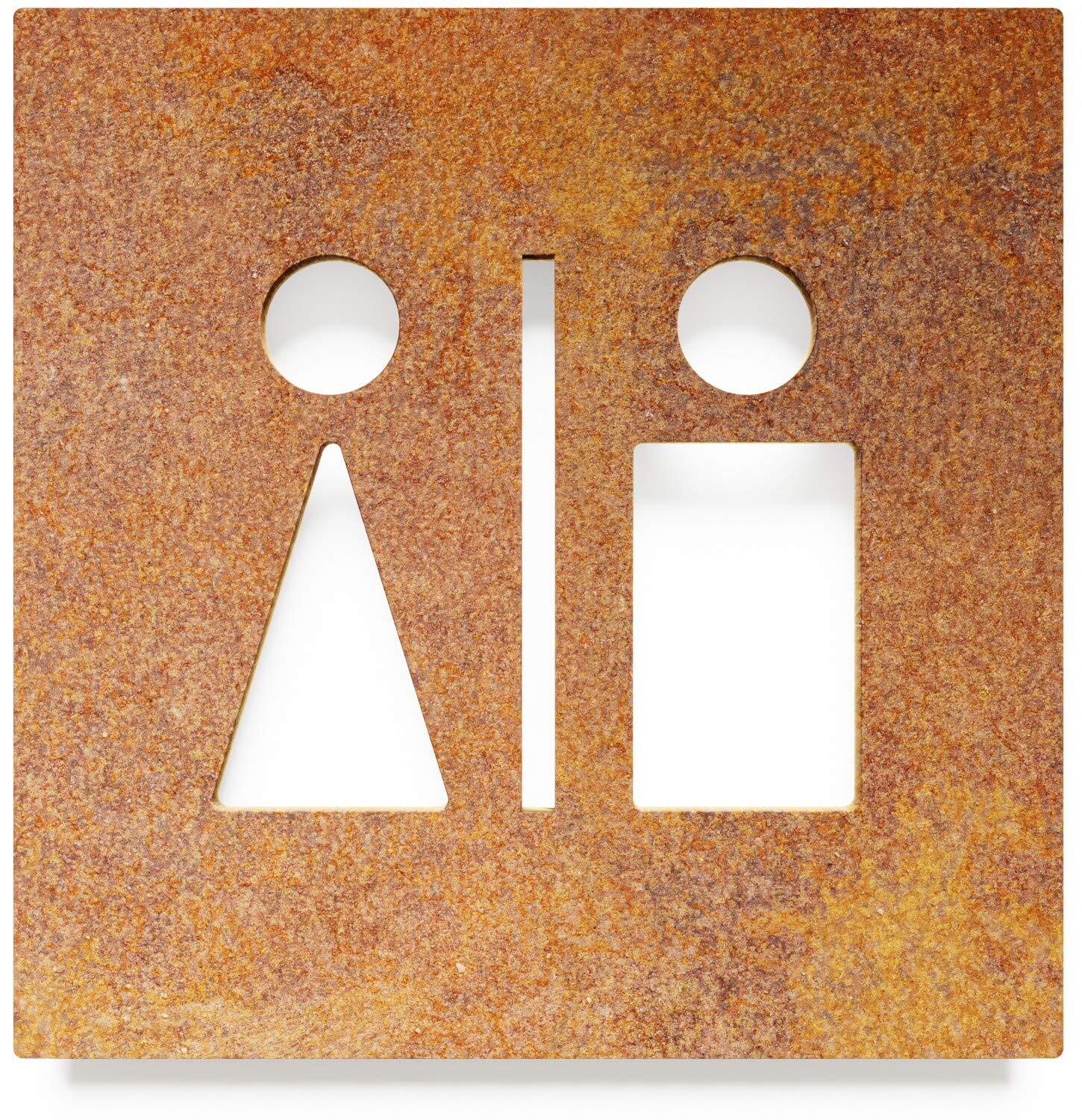 Insegna WC vintage - pittogramma autoadesivo - Segno di design d'epoca (Z7Y)