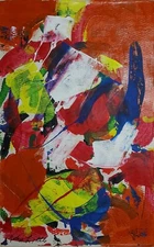 John Little Signed Abstract Expressionist Oil Painting on Canvas - American Art