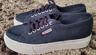 Superga S0001L0 Blue Unisex Shoes Platform Sneakers Mens