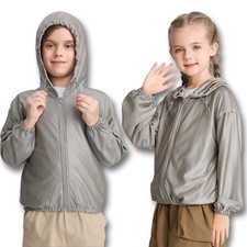 Kids EMF EMI Shielding Anti-Radiation 100% Silver Fiber Clothes Tops Coat Hoodie