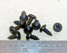 #4-24 X 1/4" SCREW SHEET METAL PAN HEAD PHILLIPS BLACK STEEL  - 100 pcs