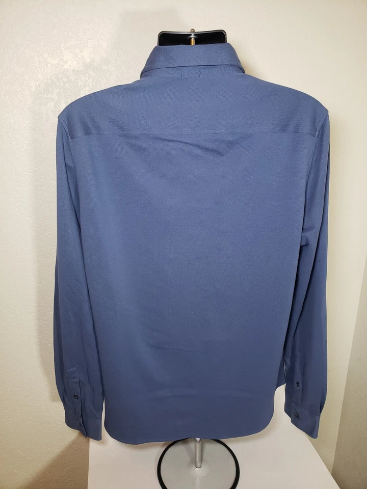 Camisa de hombre Malo azul 100 % algodón con botones hecha en Italia nueva con etiquetas 54 difícil de encontrar Foto 3 de 4