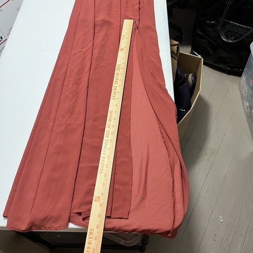Baltic Born Hera Maxikleid Beere Chiffon gedämpft rot ärmellos XS O2 - Bild 12 von 12