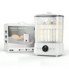 Baby Bottle Sterilizer Dryer Warmer Steam Sanitizer Breastmilk Thaw White