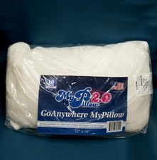 MyPillow 2.0 Multi-Use GoAnywhere Travel Pillow 12" x 18" White