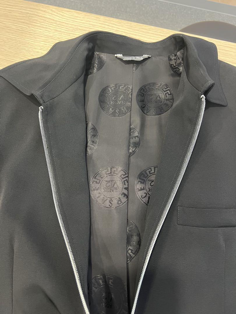 ジャケット VERSACE JACKET (10090981A06497 1GF10) VERSACE CLASSIC V2 zip-up tailored jacket black men's from