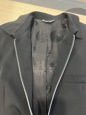 ジャケット VERSACE JACKET (10114131A10125 1V590) VERSACE CLASSIC V2 zip-up tailored jacket black men's from