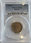 PCGS 1938-D Buffalo Nickel 5C MS66