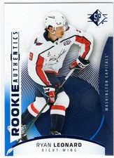 Upper Deck 2025-26 SP Rookie Authentics Blue Ryan Leonard #117 Capitals NHL