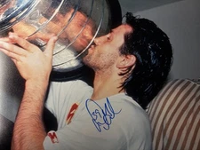 DOUG GILMOUR SIGNED VINTAGE CALGARY FLAMES AUTOGRAPHED STANLEY CUP 8X10 PHOTO