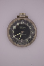 Westclox Scotty Pocket Watch Black Dial Luminous Hands Made in USA READ