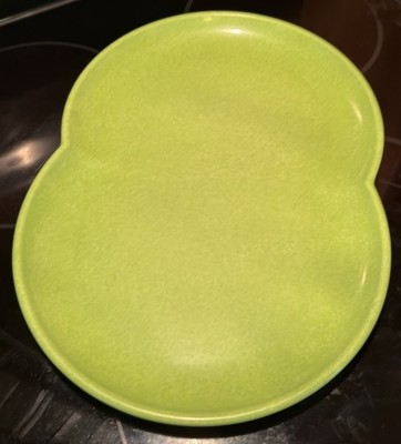 Vintage Color Flyte By Branchell Melmac Serving Plate Dish Green MCM 12 