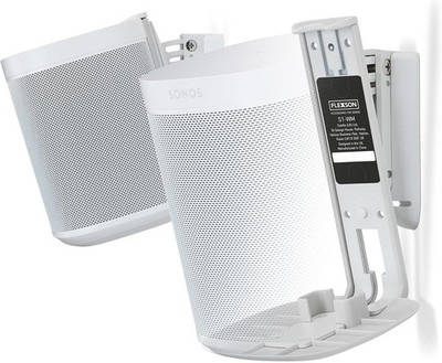 Flexson Wall Mount for SONOS One (Pair, White) - FLXS1WM2011