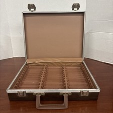 Cassette Tape Storage Case Briefcase Style   Brown, Holds 36 Tapes  USA