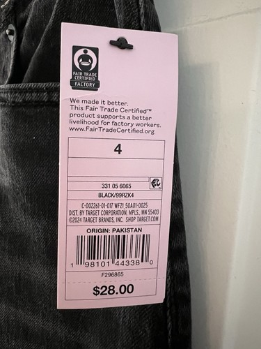 Wild Fable Women’s Black Denim Skirt Size 4 - Picture 2 of 2