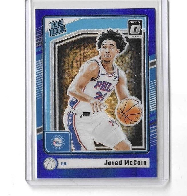 Jared McCain 2024-25 Panini Donruss Optic Blue Hyper #113/175 Rated Rookie #270
