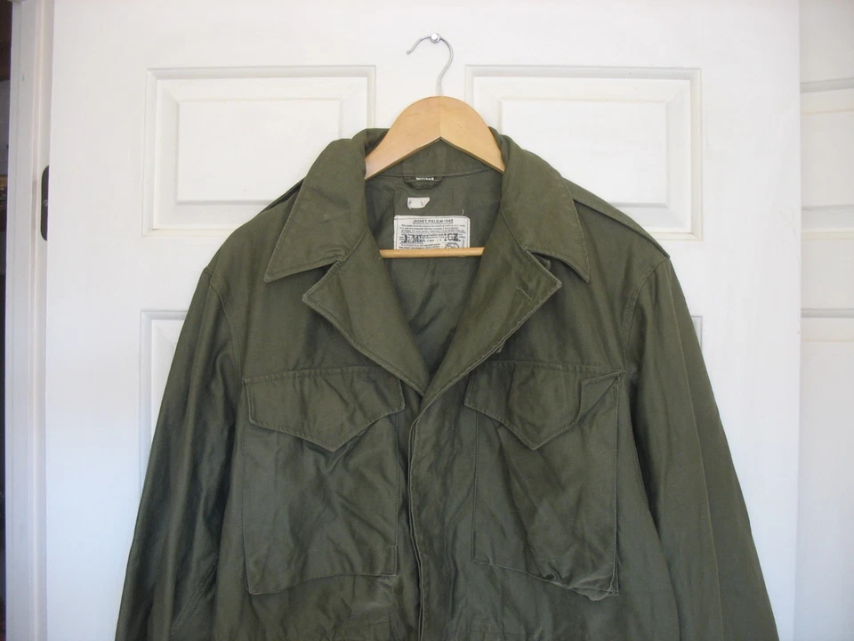 Original WWII US Army M-43 Field Jacket Size 38R dated Jan 1945 IDed Great shape - Image 2 of 4