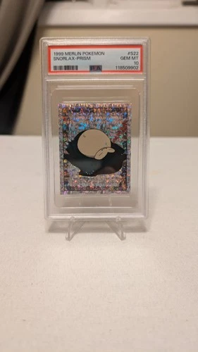 1999 Merlin Pokemon S22 Snorlax-Prism PSA 10