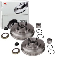 2x NK Ø 203mm BREMSTROMMELN SATZ HINTEN passend für FORD FOCUS | 252542